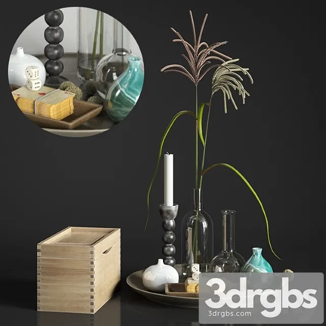 Decorative set Decor for coffee table 3dsmax Download