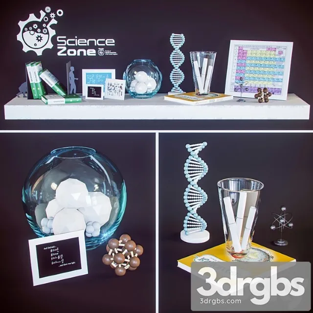 Decorative set Decor science set 01 3dsmax Download