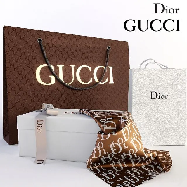 Decorative set Dior gucci 3dsMax Model
