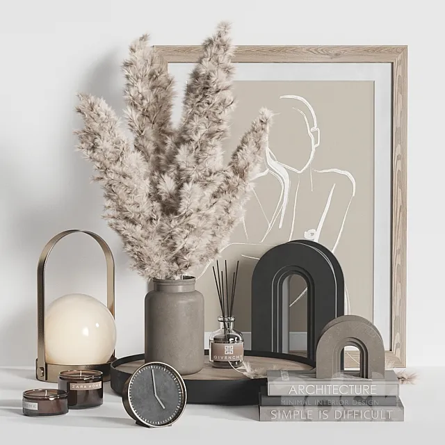 Decorative Set Dried Plant 3DSMax File