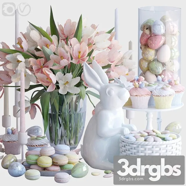 Decorative set Easter set 3dsmax Download