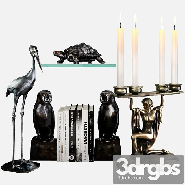 Decorative set Eichholtz accessories collection set 4 3dsmax Download