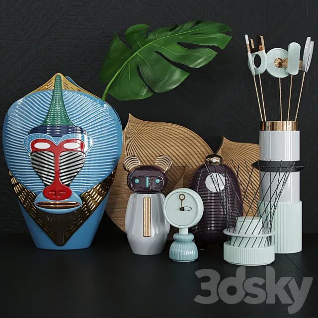 Decorative set Elenasalmistraro Primates 3ds Max