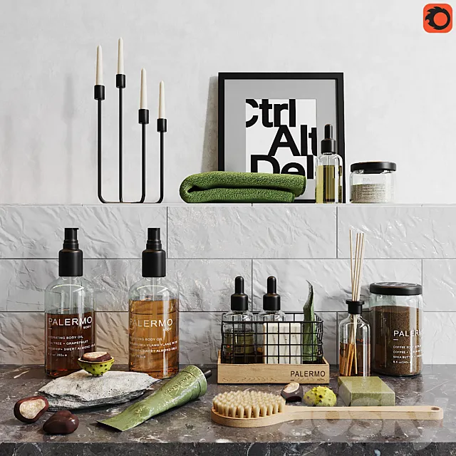 Decorative set for a bath_1 3ds Max