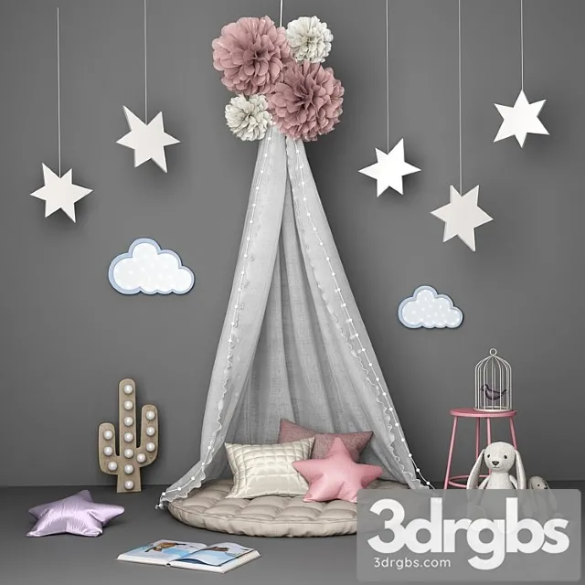 Decorative Set for Children with Canopy 3dsmax Download