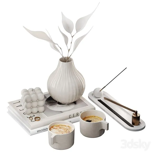 Decorative set for coffee table 06 3dsMax Model