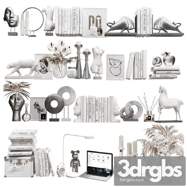 Decorative set for filling 10 shelves