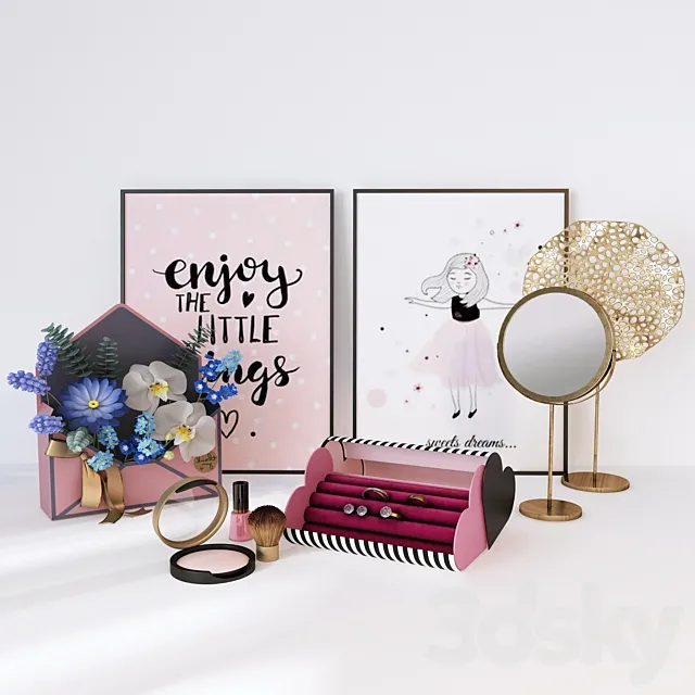Decorative set “for girls” 3ds Max