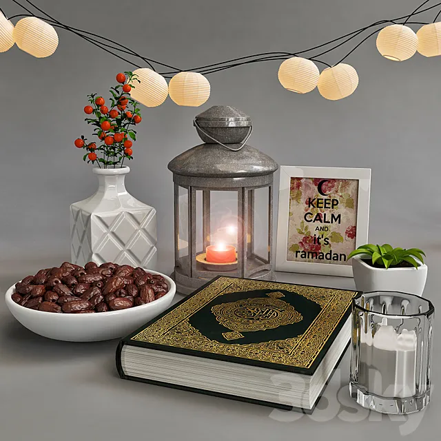 Decorative set for Ramadan 3DS Max Model