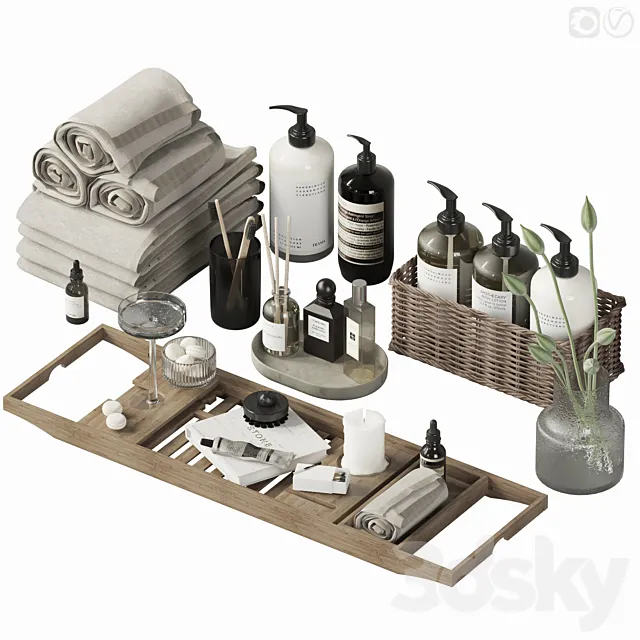 Decorative set for the bathroom – 6 3dsMax Model