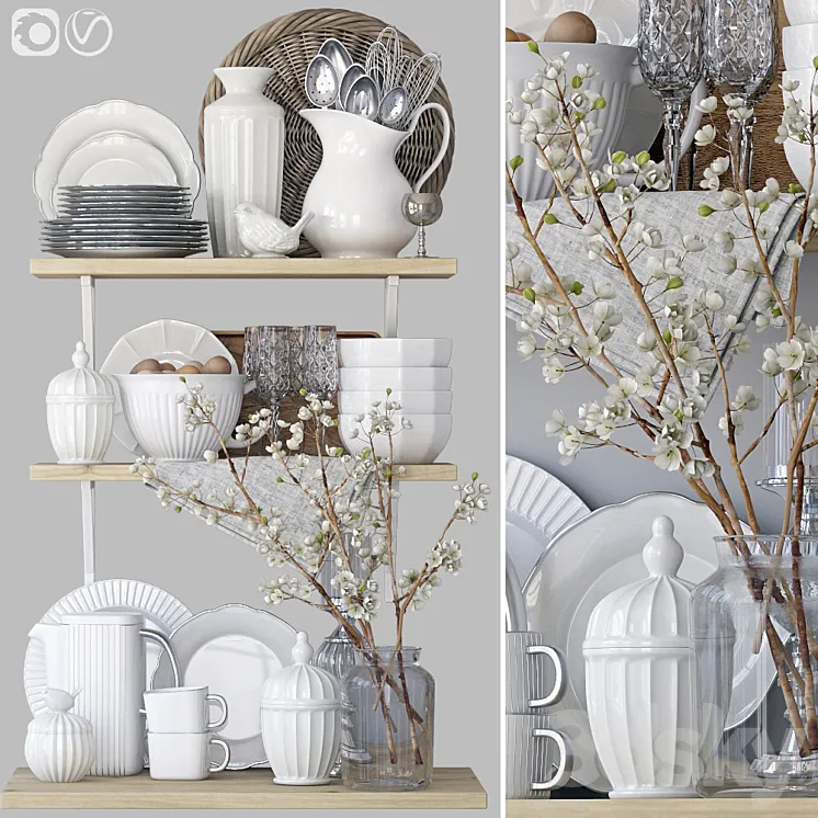 Decorative set for the kitchen 11 3DS Max