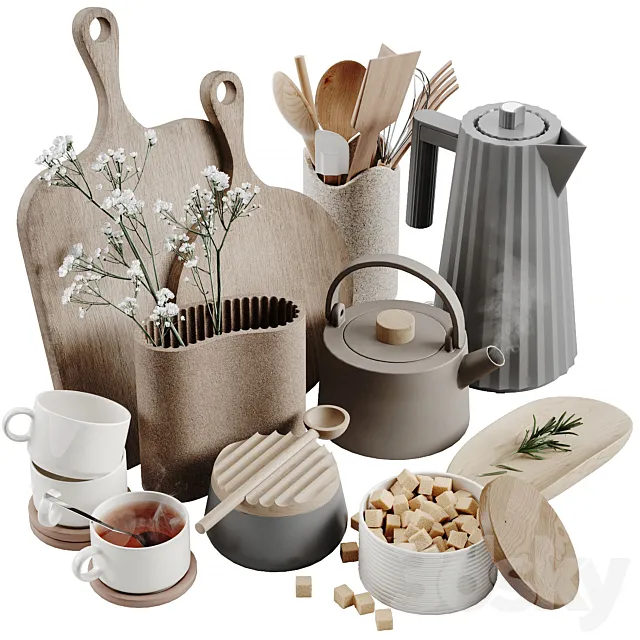 Decorative set for the kitchen 2 3ds Max