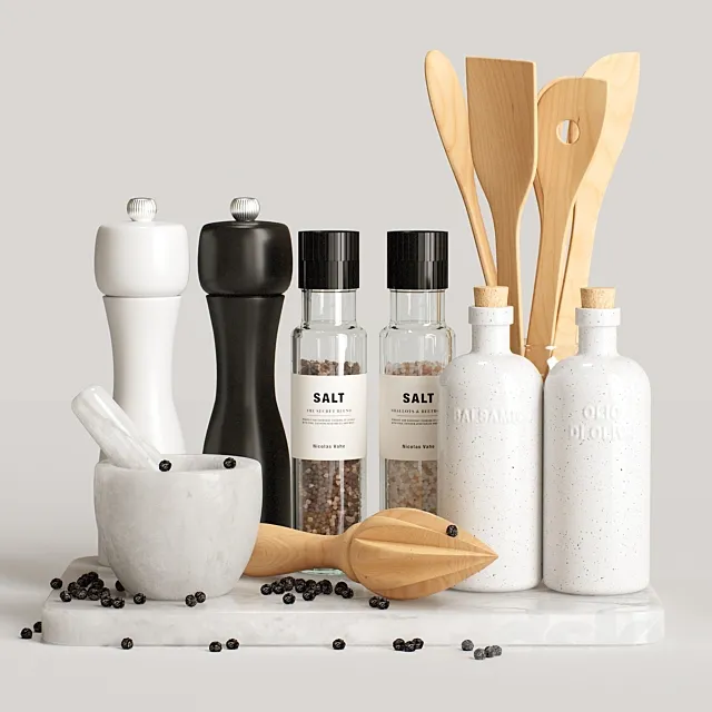 Decorative set for the kitchen 88 3ds Max