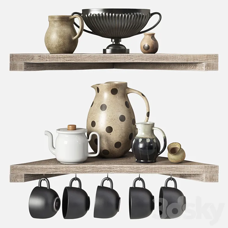 Decorative set for the kitchen – Provence 3DS Max