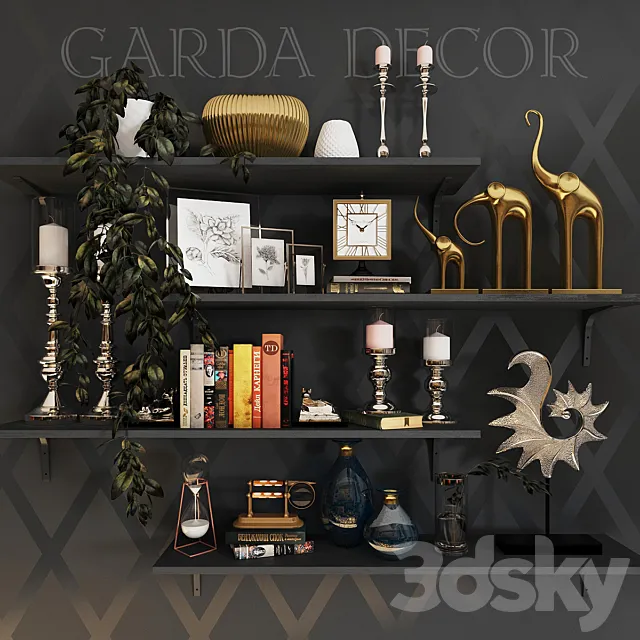 Decorative Set GARDA DECOR 3DSMax File