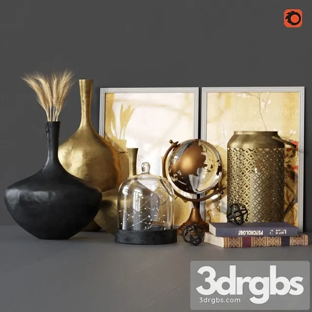 Decorative Set Gold 2 3dsmax Download