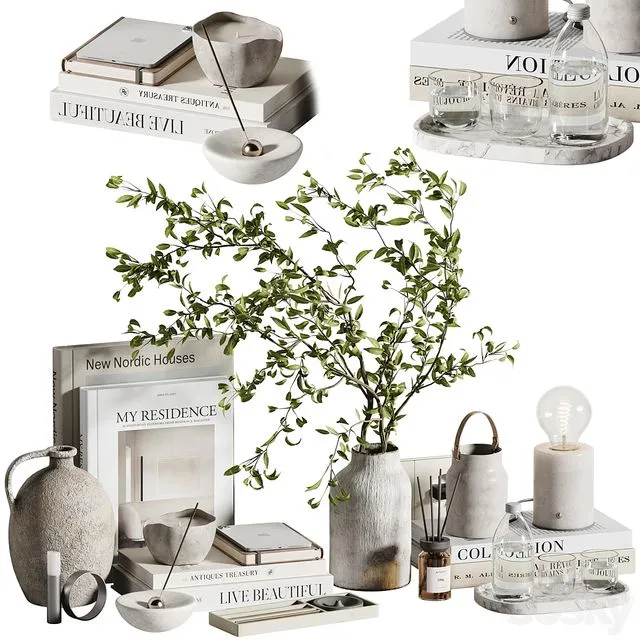 Decorative set H85 3dsMax Model