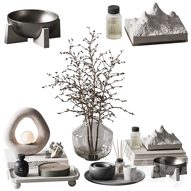 Decorative set H90 3DS Max Model