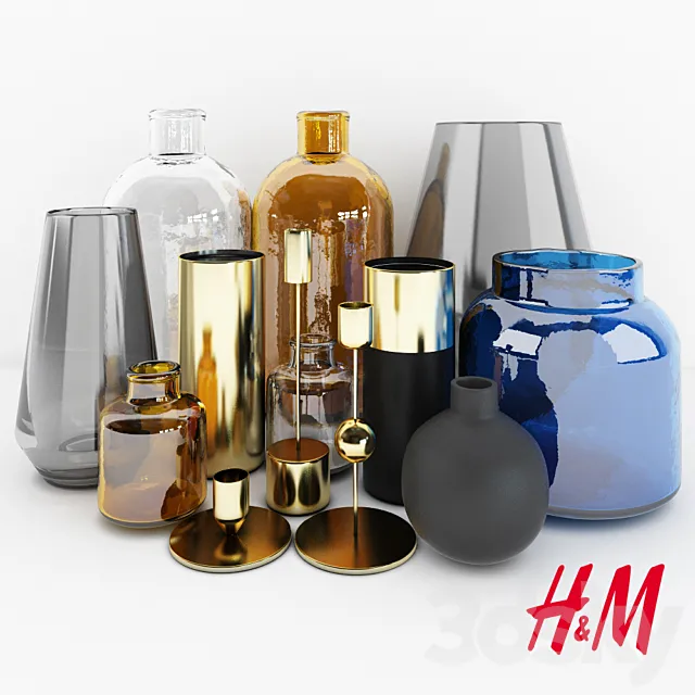 Decorative set H&M 3ds Max