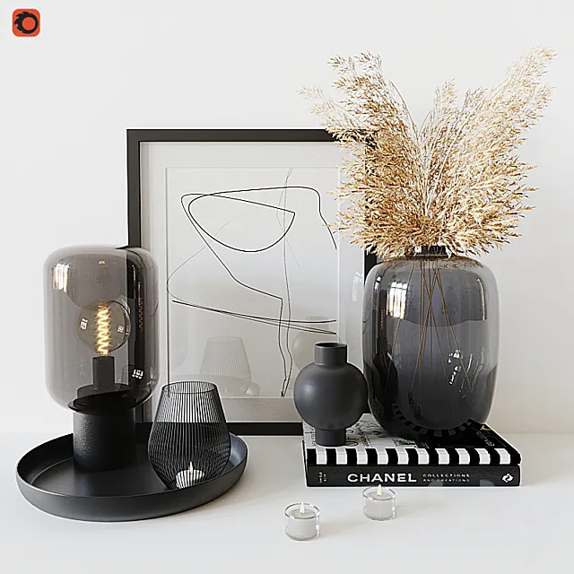 Decorative set housewolf 3ds Max