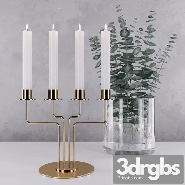 Decorative set Ikea parlband + eucalyptus perriniana 3dsmax Download
