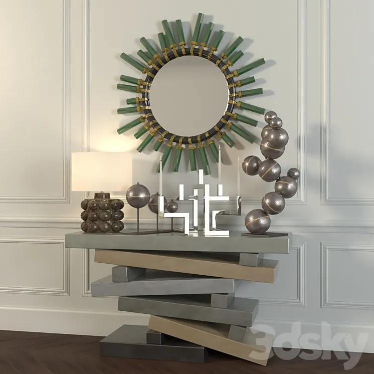 Decorative set in eclectic style 3DS Max