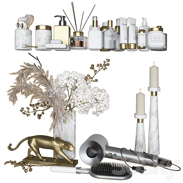 Decorative set in the bathroom_1 part.1 3ds Max