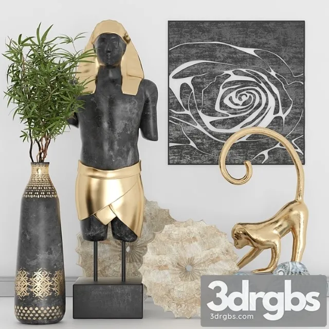 Decorative set in the style of egypt 3dsmax Download