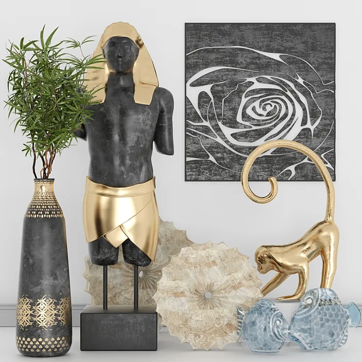 Decorative set in the style of Egypt 3DS Max