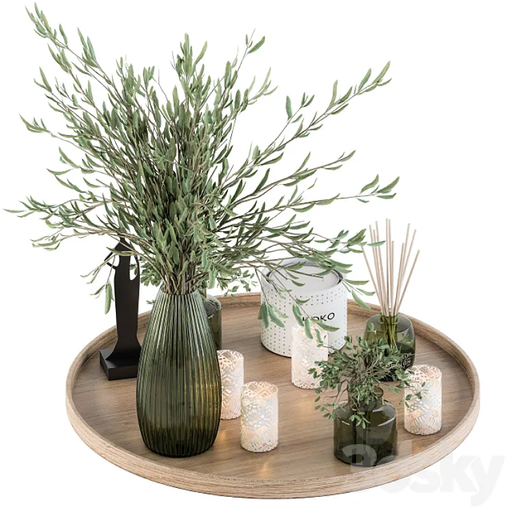 Decorative Set in Tray – Set 49 3DS Max