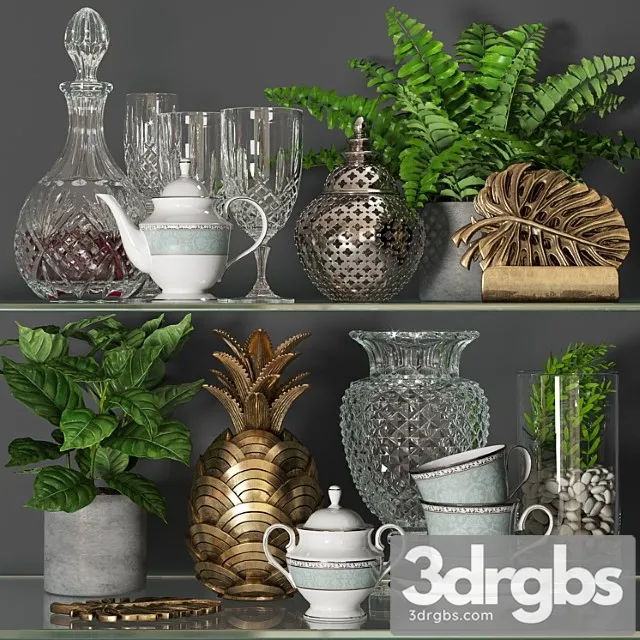 Decorative set Kitchen set 1 3dsmax Download