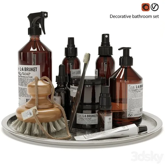 Decorative set LA BRUKET 3dsMax Model