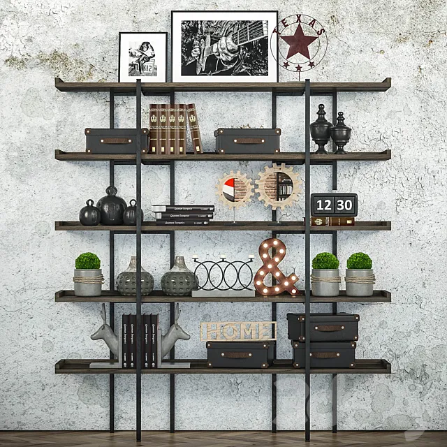 Decorative set Loft 3ds Max