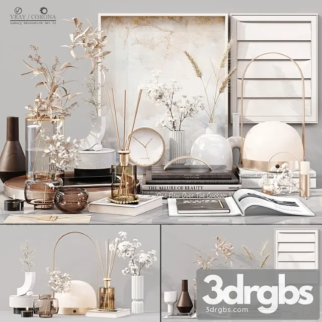 Decorative set Luxury decorative set 03 3dsmax Download