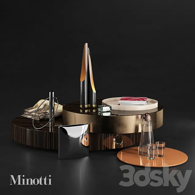 Decorative set Minotti 1 3DSMax File