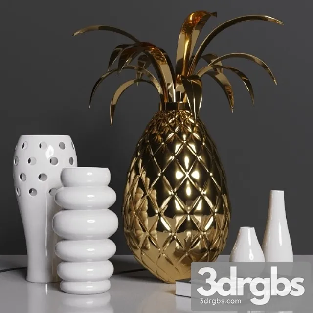 Decorative set Miranda Pineapple Table Decor Set 3dsmax Download