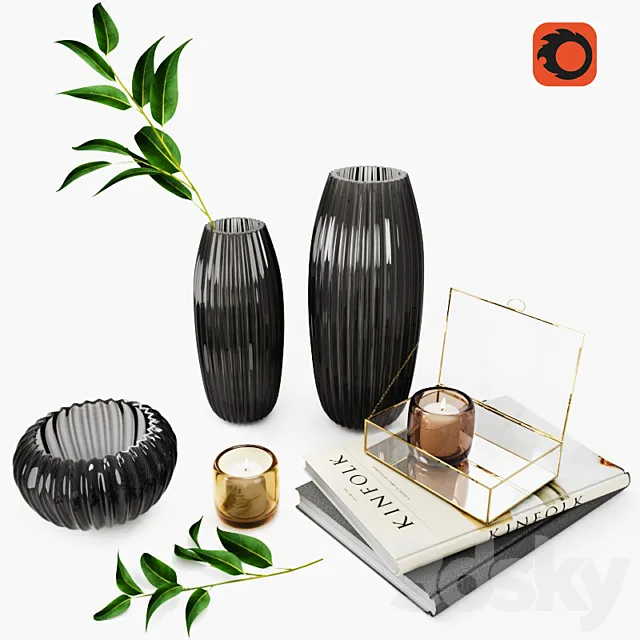 Decorative set MURANO By Paolo Castelli 3ds Max