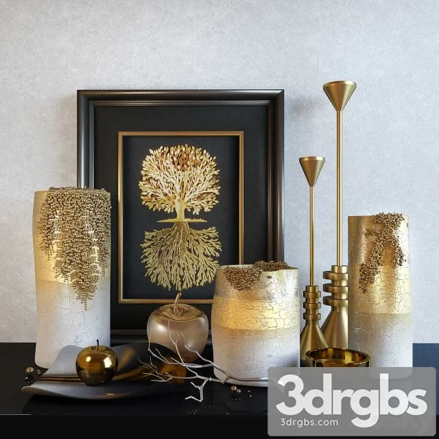 Decorative Set Noble Gold 3dsmax Download