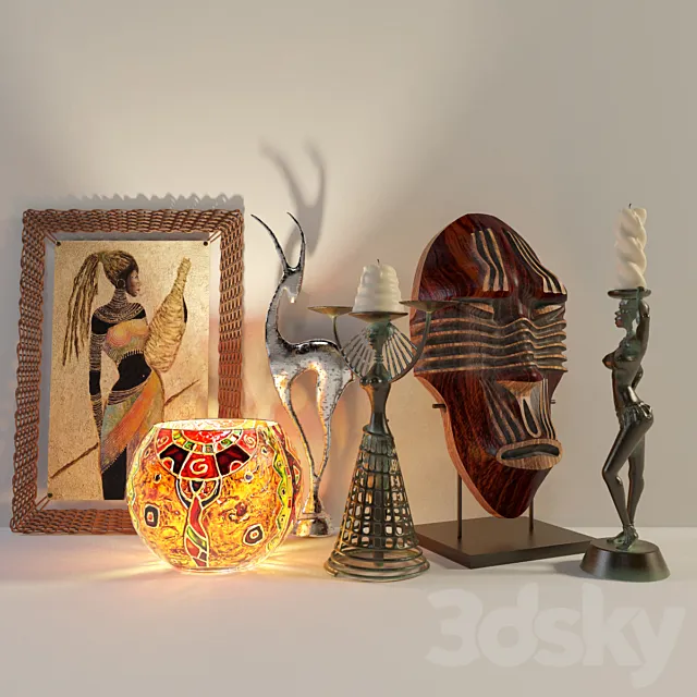 Decorative set of “Africa” 3ds Max