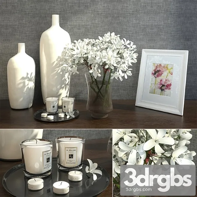 Decorative Set Of Bouquet 3dsmax Download