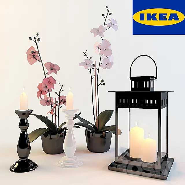 Decorative set of IKEA 3DS Max Model