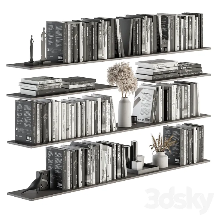 Decorative Set on Shelves and Decor objects – Set 07 3DS Max