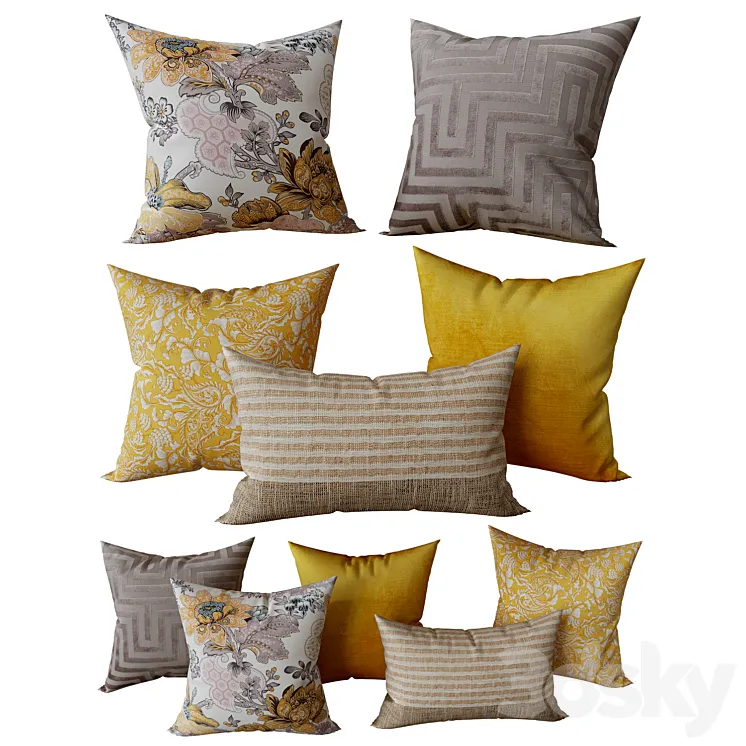 Decorative Set Pillow 18 3DS Max