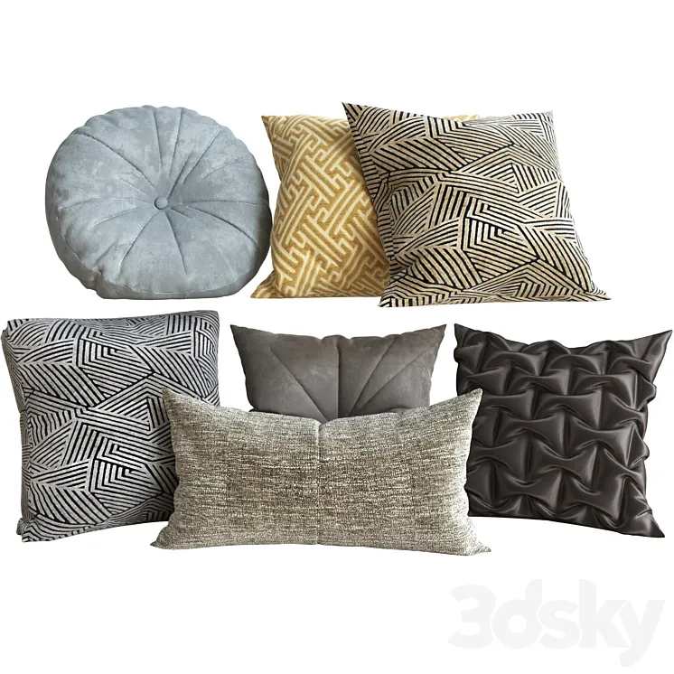 Decorative Set Pillow 5 3DS Max