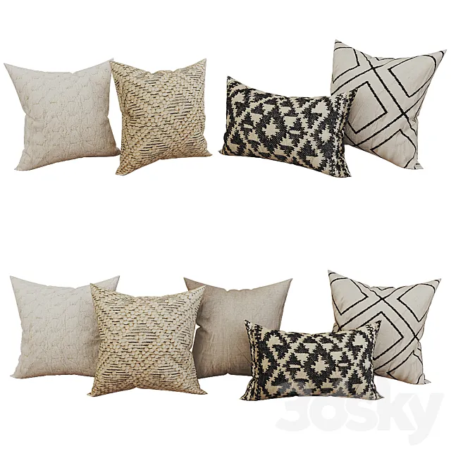 Decorative set pillow 55 3DS Max Model