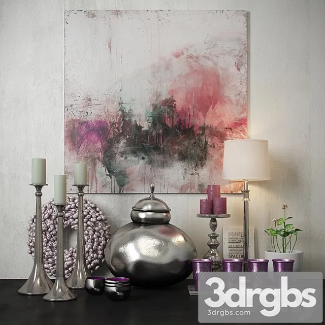 Decorative set Pink decorative set 3dsmax Download