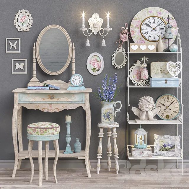 Decorative set “Provence” 3ds Max