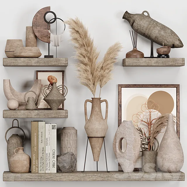 Decorative Set Rustic style 04 3ds Max