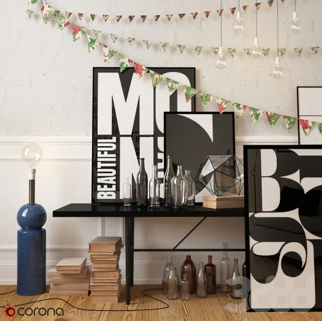 Decorative set (Scandinavia) 3dsMax Model