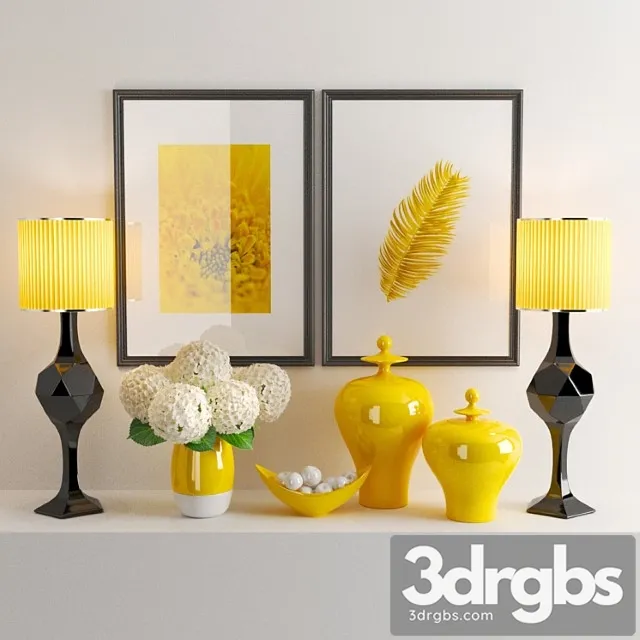 Decorative set Set 913 -yellow 3dsmax Download